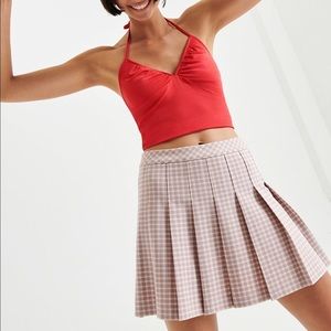 Aritzia Sunday Best Polly Halter Tank Top, Red